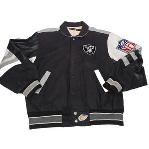 Vintage 90s Jeff Hamilton Oakland Raiders NFL Varsity Jacket Men's Large – Flaws